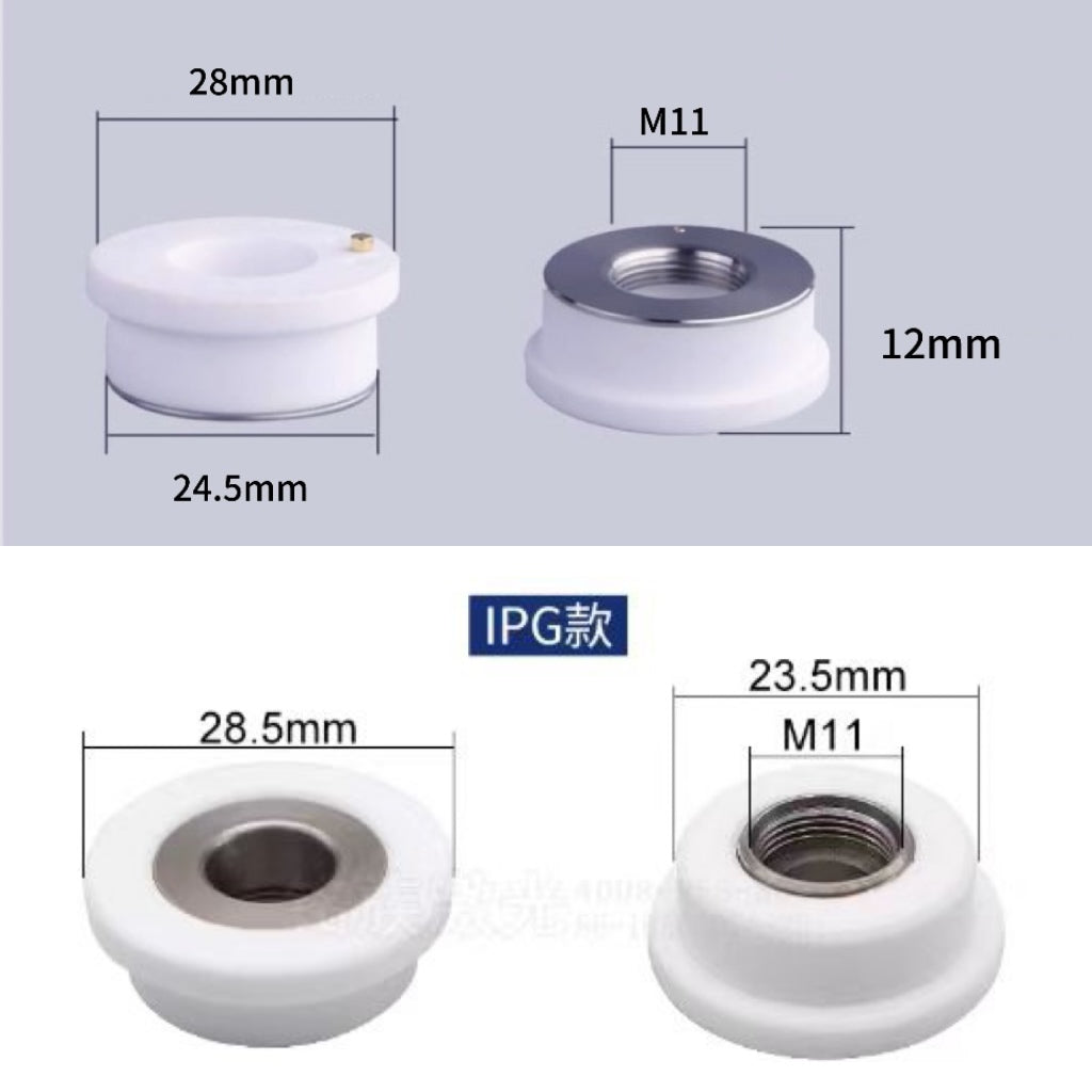 Laser cutting head ceramic body universal ceramic ring