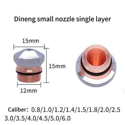 Laser cutting machine accessories Dineng small nozzle Dineng new cutting nozzle fiber laser nozzle copper nozzle