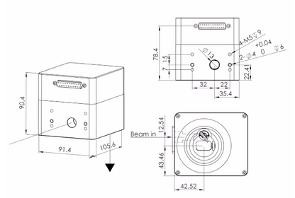 10D series laser fiber galvanometer high speed flying inkjet scanning galvanometer