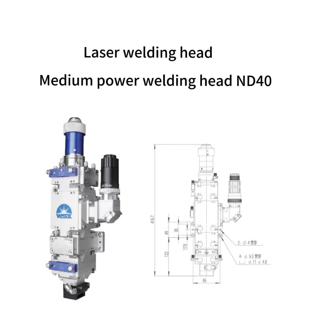 WSX fiber laser welding head ND40 conventional welding head fiber laser welding head 4000W