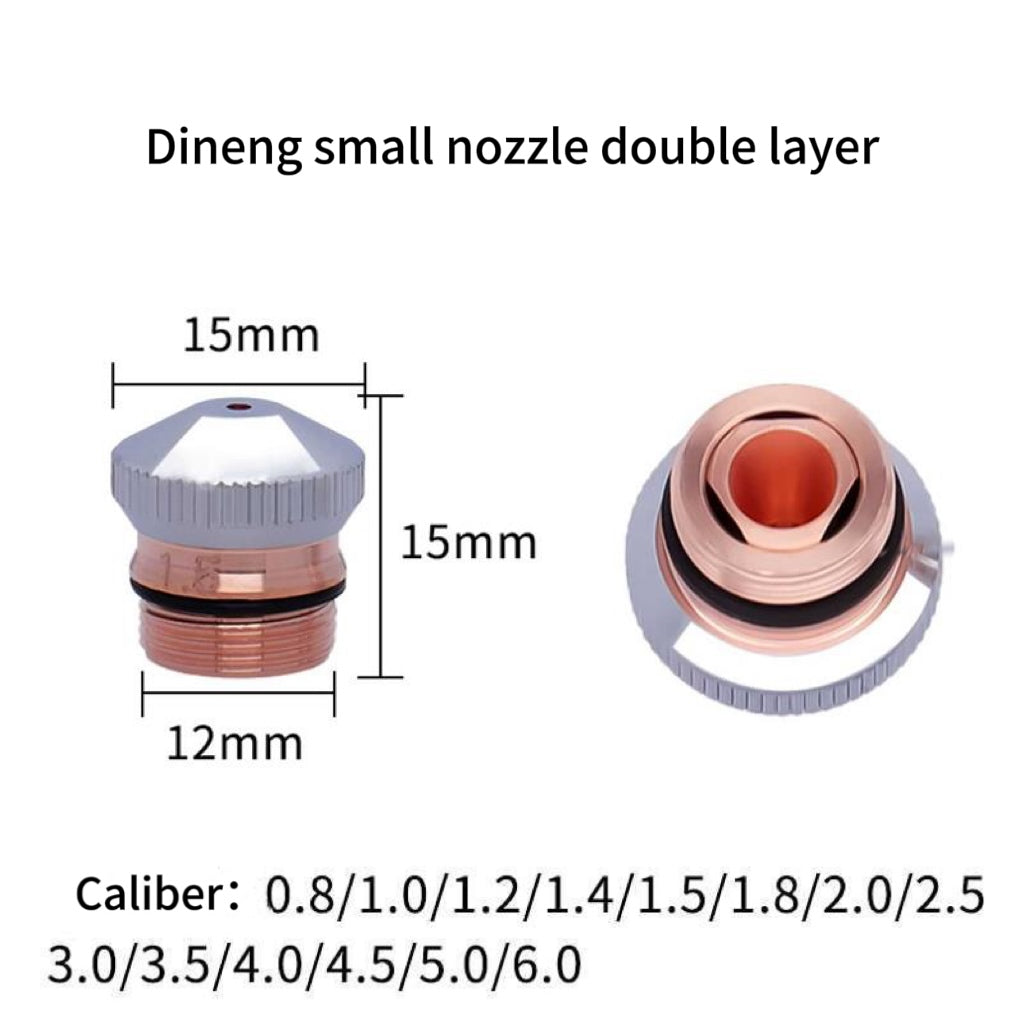 Laser cutting machine accessories Dineng small nozzle Dineng new cutting nozzle fiber laser nozzle copper nozzle