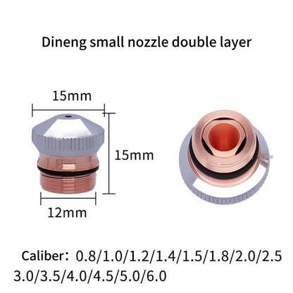 Laser cutting machine accessories Dineng small nozzle Dineng new cutting nozzle fiber laser nozzle copper nozzle