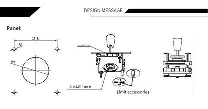 Laser machine accessories main control joystick 2 4-way cross switch instant reset