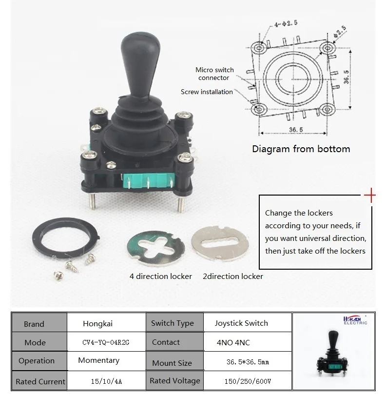 Laser machine accessories main control joystick 2 4-way cross switch instant reset