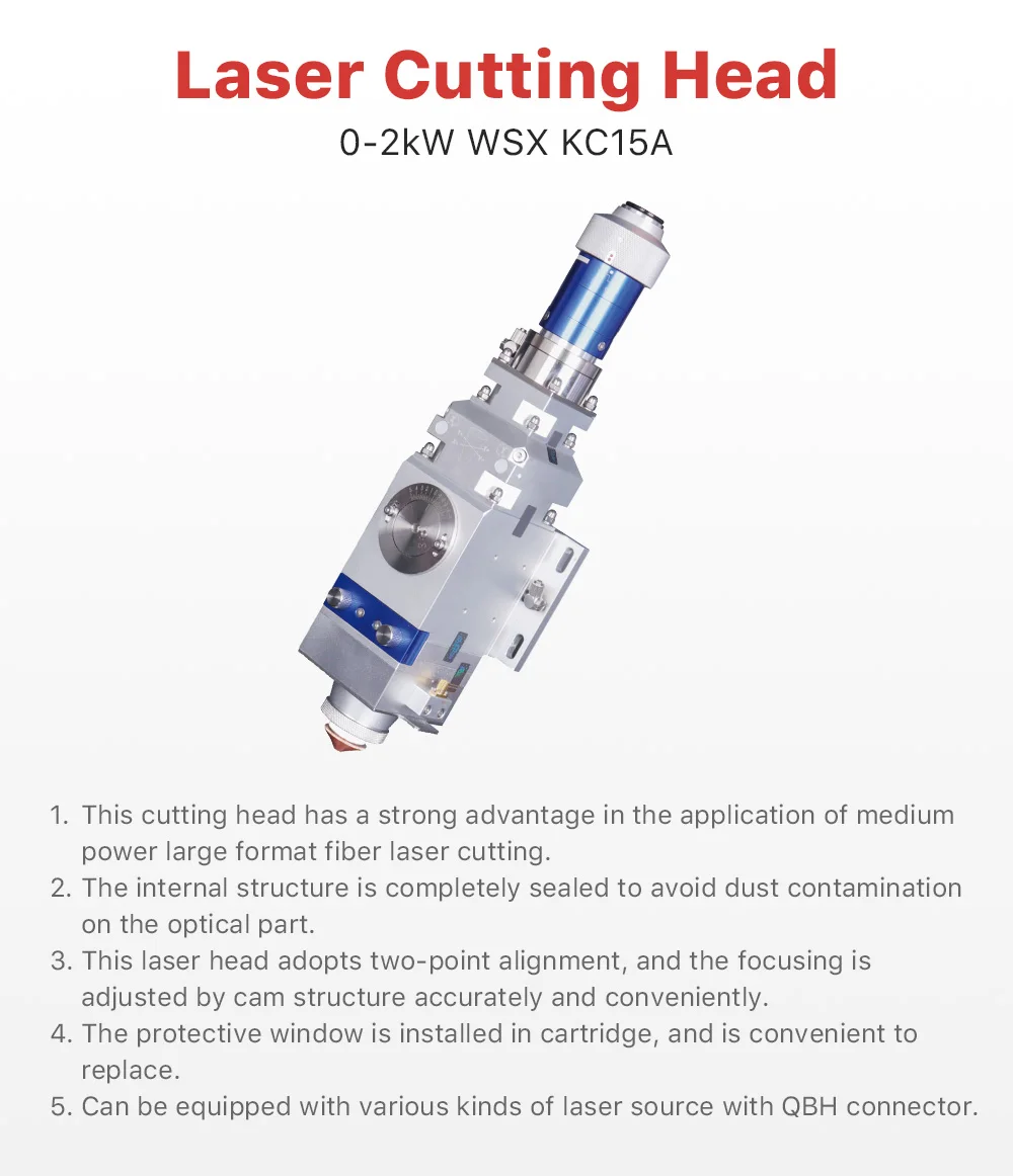 Laser cutting head, manual focus cutting head, plane cutting KC15A high power cutting head