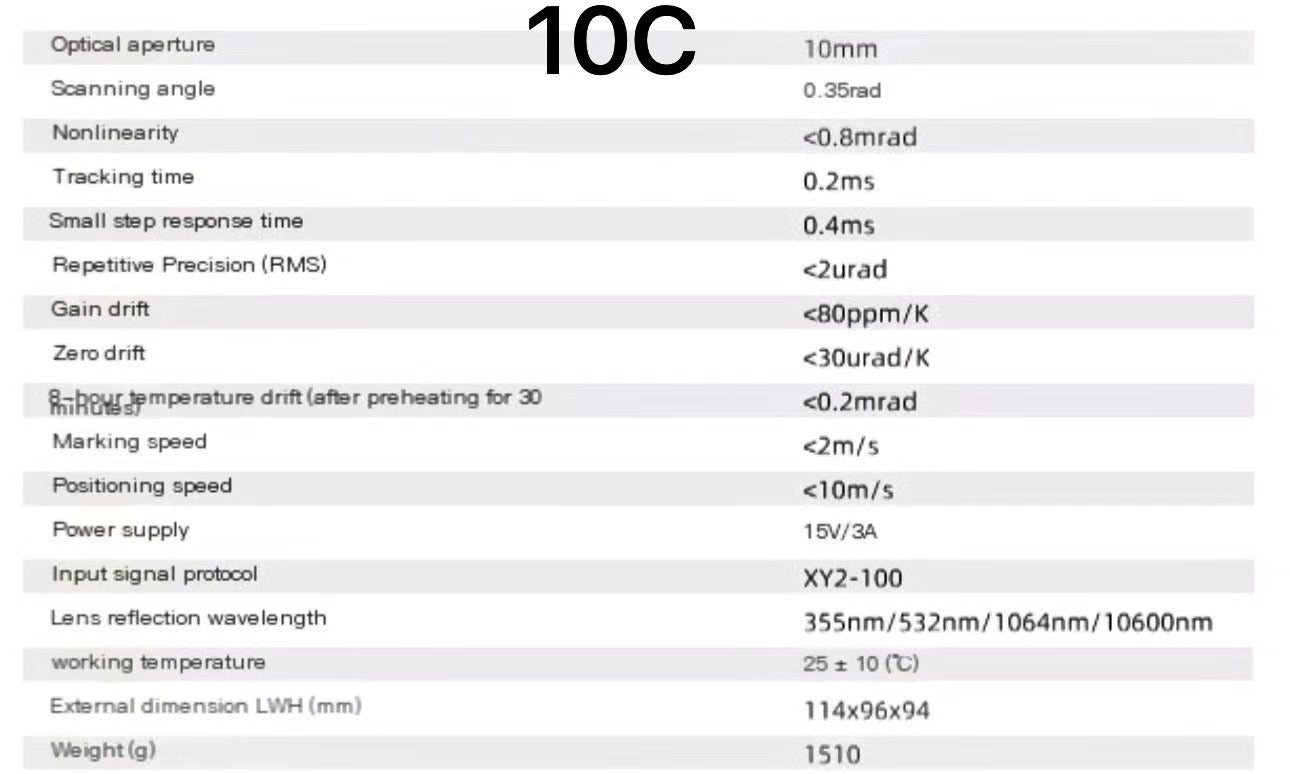 10C series high cost-effective universal laser scanning galvanometer 10C355/10C1066 single and double red light