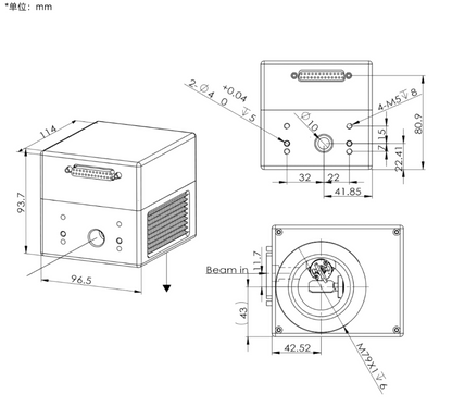 10C series high cost-effective universal laser scanning galvanometer 10C355/10C1066 single and double red light