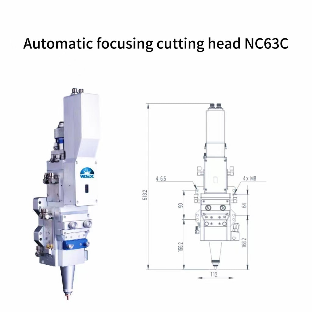 Laser cutting head, automatic focusing cutting head, three-dimensional pipe cutting, high-power cutting head, original cutting head NC63C